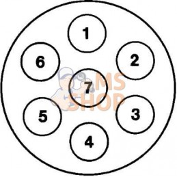 Prise 7 pôles borne à lame métal | HELLA Prise 7 pôles borne à lame métal | HELLAPR#710560
