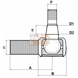 Rotule pour vérin de direction ZF | ZF Rotule pour vérin de direction ZF | ZFPR#662281