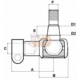 Rotule pour vérin de direction ZF | ZF Rotule pour vérin de direction ZF | ZFPR#662280