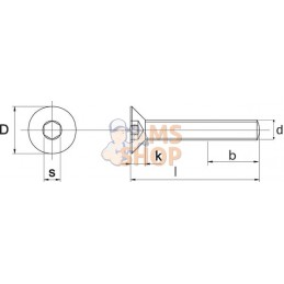 Vis tête fraisée hexagonale creuse M12x25 10.9 no | KRAMP Vis tête fraisée hexagonale creuse M12x25 10.9 no | KRAMPPR#706574