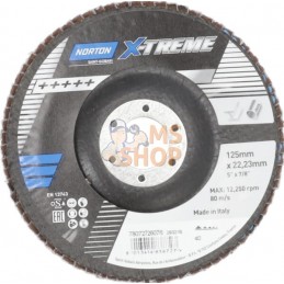 Disque à lamelles conique Fib X-Treme 125 mm P40 | NORTON Disque à lamelles conique Fib X-Treme 125 mm P40 | NORTONPR#484684