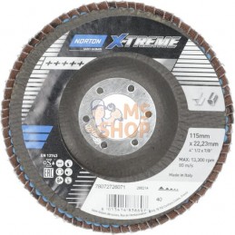 Disque à lamelles conique Fib X-Treme 115 mm P40 | NORTON Disque à lamelles conique Fib X-Treme 115 mm P40 | NORTONPR#484700