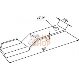 Lame de gyrobroyeur D. 765 | NON ORIGINAL Lame de gyrobroyeur D. 765 | NON ORIGINALPR#854371