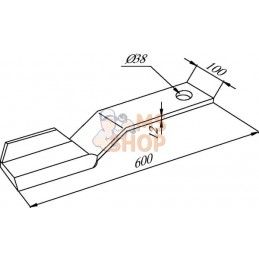 Lame de gyrobroyeur D. 600 | NON ORIGINAL Lame de gyrobroyeur D. 600 | NON ORIGINALPR#854369