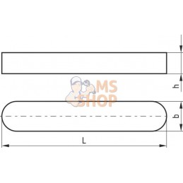 Clavette parallèle à bouts arrondis 10 x 8 x 50 | KRAMP Clavette parallèle à bouts arrondis 10 x 8 x 50 | KRAMPPR#509188