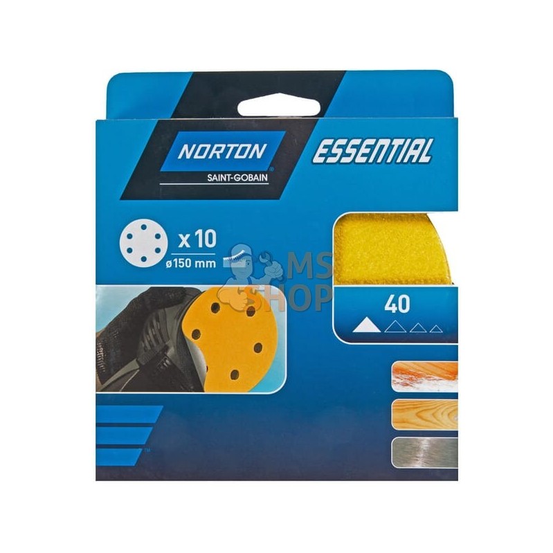 Papier abrasif 150mm K40 | NORTON Papier abrasif 150mm K40 | NORTONPR#484628