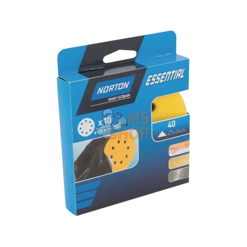 Papier abrasif 125mm P180 (10x) | NORTON Papier abrasif 125mm P180 (10x) | NORTONPR#484699