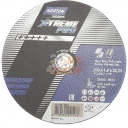 Disque à couper droit X-Treme PRO 230x1,9 mm | NORTON Disque à couper droit X-Treme PRO 230x1,9 mm | NORTONPR#484678