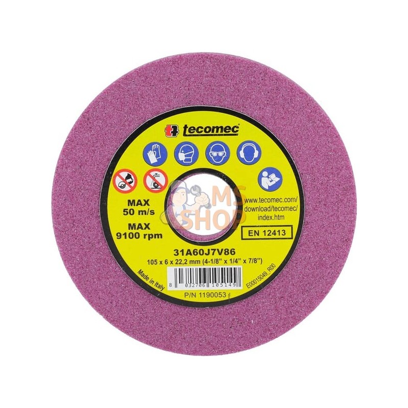 Disque abrasif 105 x 6,0 x 22 mm | TECOMEC Disque abrasif 105 x 6,0 x 22 mm | TECOMECPR#1127121