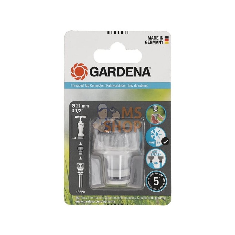 Pièce de robinetterie 21 mm 1/2" filetage femelle | GARDENA Pièce de robinetterie 21 mm 1/2" filetage femelle | GARDENAPR#112750