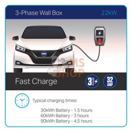 Câble de charge EV, type 2, prise CEE, 22 kW, 32A, 5m | UNBRANDED Câble de charge EV, type 2, prise CEE, 22 kW, 32A, 5m | UNBRAN