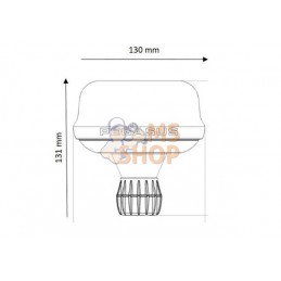 Gyrophare LED, 9W, 10-30V, ambre, montage sur poteau flexible Autoblok, rotatif, Ø130mmx131mm, PEGASUS | VIGNAL Gyrophare LED, 9