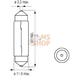 Ampoule C10W 12V 10W SV8.5 Kramp | KRAMP Ampoule C10W 12V 10W SV8.5 Kramp | KRAMPPR#1128089