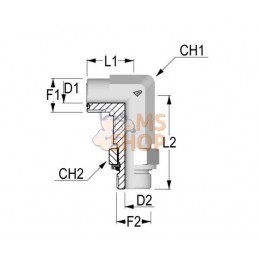 Coude 90° ORFS 13/16" M16x1,5 | NON ORIGINAL Coude 90° ORFS 13/16" M16x1,5 | NON ORIGINALPR#1142134