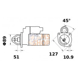 Démarreur 12V, 3.2kW, 10 dents, CW, avec réducteur, Mahle | MAHLE Démarreur 12V, 3.2kW, 10 dents, CW, avec réducteur, Mahle | MA