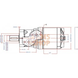 Moteur or arb Ø25,Fl.C,Endport | WHITE Moteur or arb Ø25,Fl.C,Endport | WHITEPR#1143058