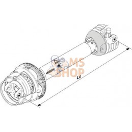 Cardan grand angle sans mâchoire PWE 580 L: 860mm, Walterscheid | WALTERSCHEID Cardan grand angle sans mâchoire PWE 580 L: 860mm