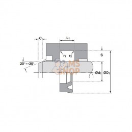 SA16225UN; HALLITE; Joint tig. 16x22x5 UN L1=6; pièce detachée