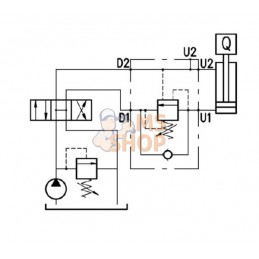 Soupape d'équilibrage VOSL/SC 10A 08 (1/2") sans cartouche | WALVOIL Soupape d'équilibrage VOSL/SC 10A 08 (1/2") sans cartouche 