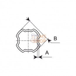 122163000R06; BONDIOLI&PAVESI; Tube profilé intérieur SFT S1 Ø ext. : 30,8x3 mm L : 3 m Bondioli&Pavesi; pièce detachée