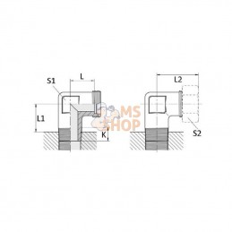 WES20S34NPT; VOSS; Coude mâle 20S-3/4 NPT; pièce detachée