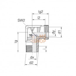 WES20S34NPT; VOSS; Coude mâle 20S-3/4 NPT; pièce detachée