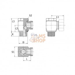 RSWV35LR114WD; VOSS; Coude orientable 35L-1"1/4 BSP WD; pièce detachée