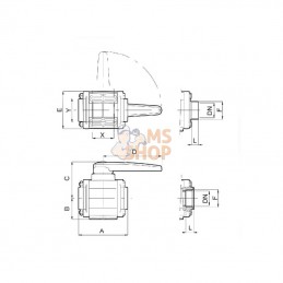 453006E77; ARAG; Bille - soupape 2 voies 2" M; pièce detachée