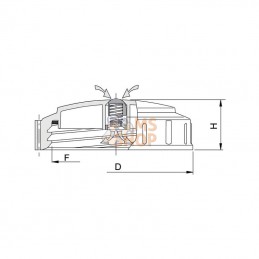 3542010R; ARAG; Couvercle 6" univ.; pièce detachée