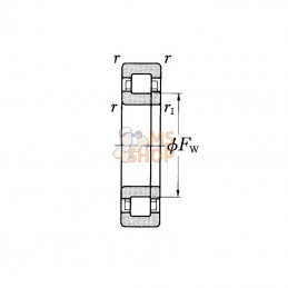 NWB00811; NSK; Roulement rouleaux cylindriq; pièce detachée