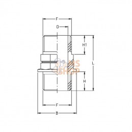 8056402; GEOLINE; Raccord double 2" M/M; pièce detachée