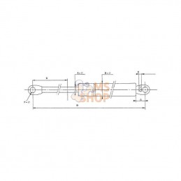 CA665541; STABILUS; Vérin à gaz L500-650N; pièce detachée