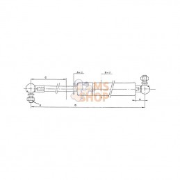 CA760005; STABILUS; Vérin à gaz L204,5-300N; pièce detachée