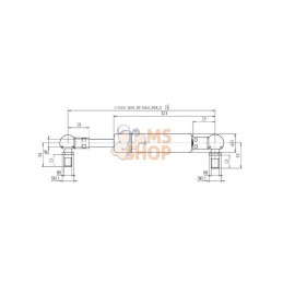 CA760005; STABILUS; Vérin à gaz L204,5-300N; pièce detachée