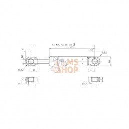 CA8712NI; STABILUS; Vérin à gaz L650-1000N; pièce detachée