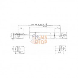 CA592331; STABILUS; Vérin à gaz L275-100N; pièce detachée