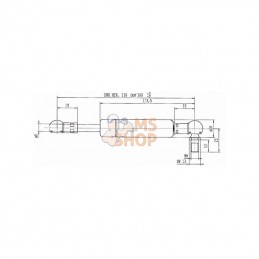 CA960942; STABILUS; Vérin à gaz L309-270N; pièce detachée