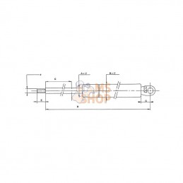 CA787767; STABILUS; Vérin à gaz L193,5-400N; pièce detachée