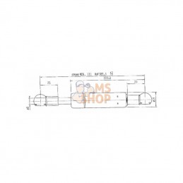 CA709158; STABILUS; Vérin à gaz L385.5-570N; pièce detachée