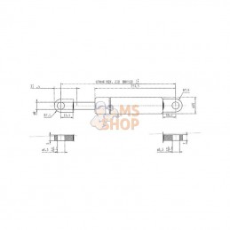 CA050296; STABILUS; Vérin à gaz L500-400N; pièce detachée