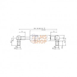 CA903442; STABILUS; Vérin à gaz L340-100N; pièce detachée