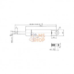 CA052507; STABILUS; Vérin à gaz L257-280N; pièce detachée