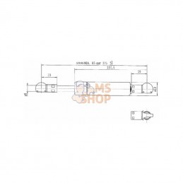 CA321176; STABILUS; Vérin à gaz L275-100N; pièce detachée