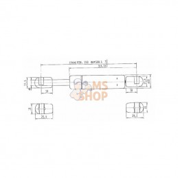 CA592242; STABILUS; Vérin à gaz L600-150N; pièce detachée