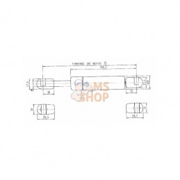 CA722391; STABILUS; Vérin à gaz L475-150N; pièce detachée