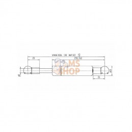 CA079499; STABILUS; Vérin à gaz L505-230N; pièce detachée