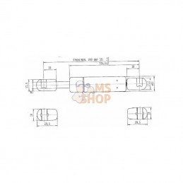 CA667110; STABILUS; Vérin à gaz L550-100N; pièce detachée