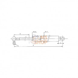 CA052329; STABILUS; Vérin à gaz L600-250N; pièce detachée