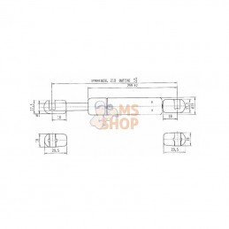 CA620319; STABILUS; Vérin à gaz L545-140N; pièce detachée