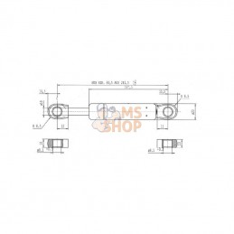 CA719250; STABILUS; Vérin à gaz L242-1300N; pièce detachée